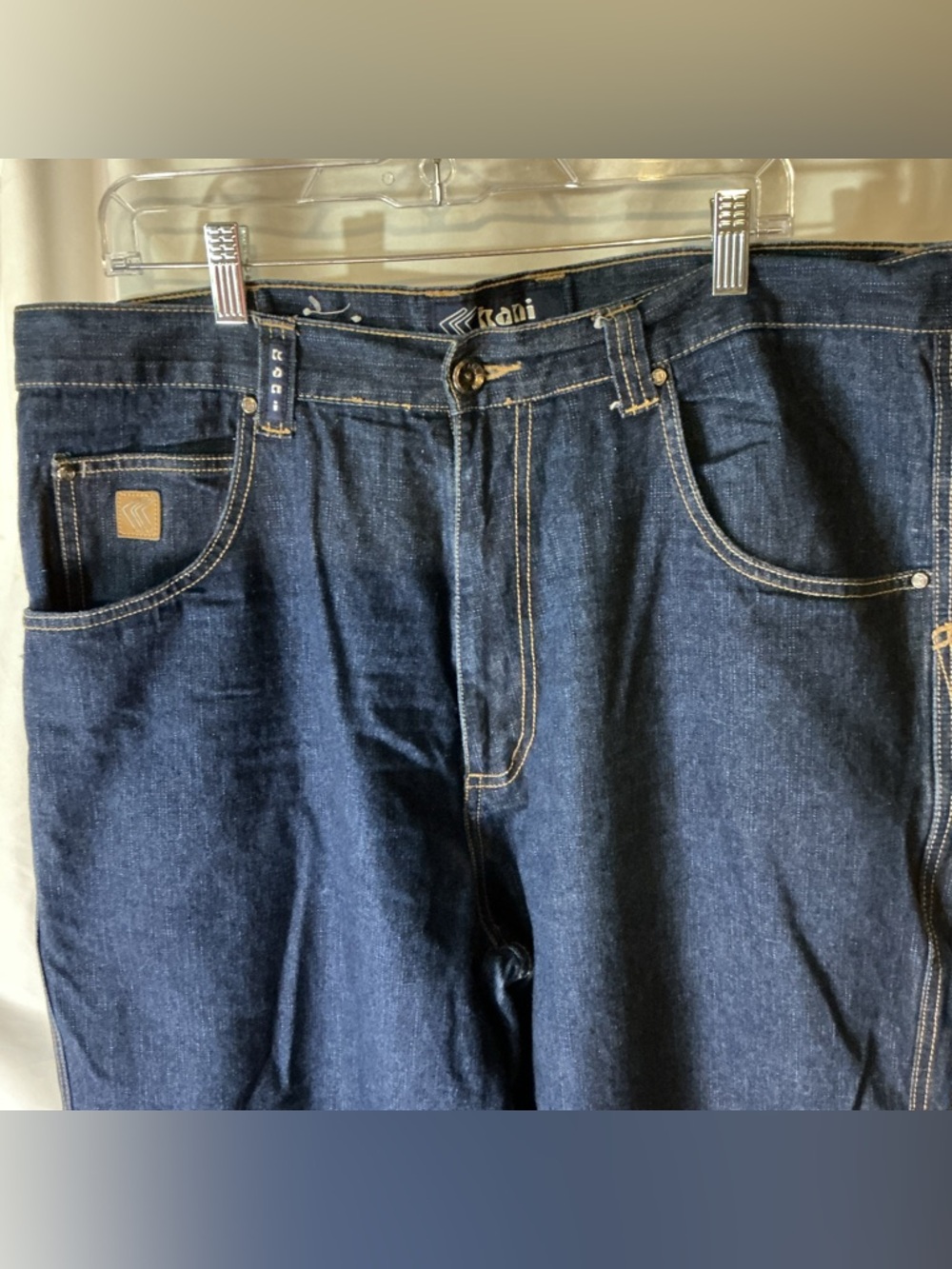 Kani Jeans W38 L33 Dark Wash Carpenter Style Denim 100% Cotton - Picture 3 of 8